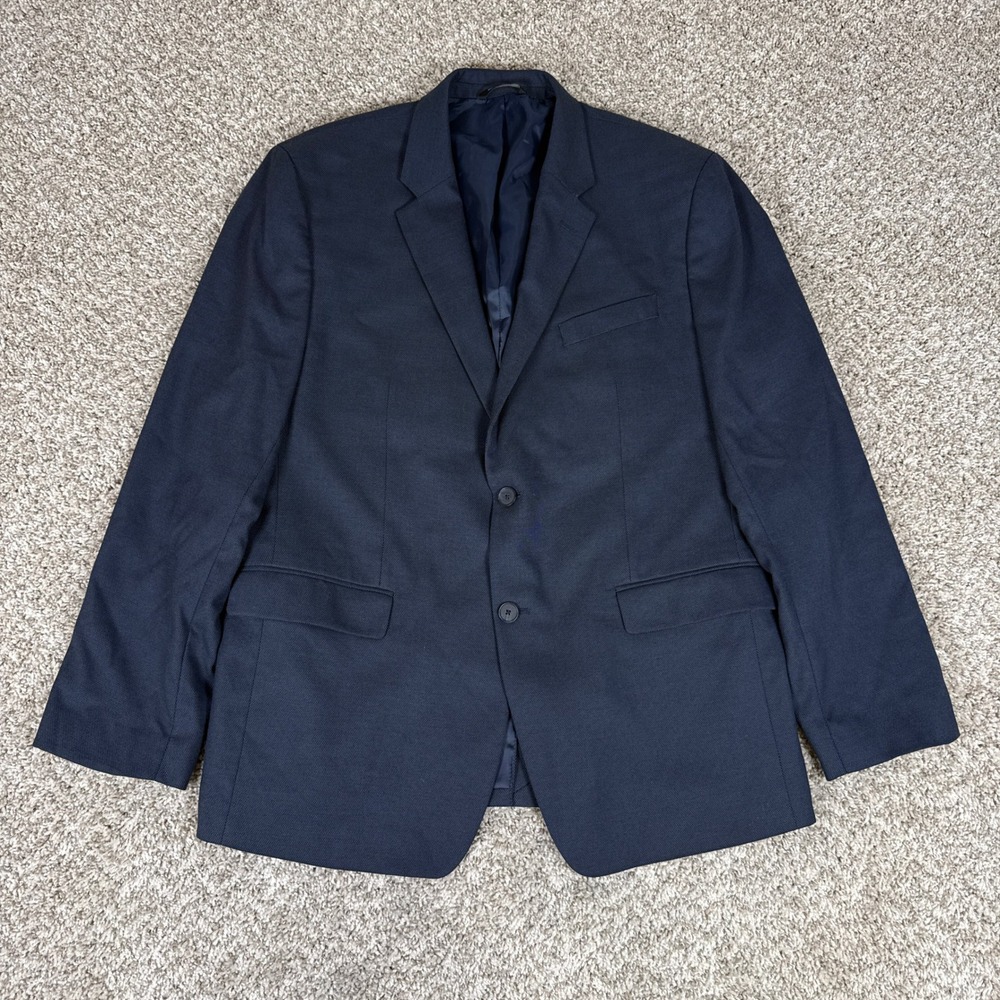 Banana Republic Blazer Mens 44R Blue Birdseye Standard Fit Two Button Jacket